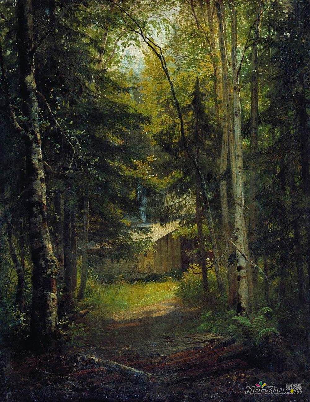 伊万·希什金(Ivan Shishkin)高清作品《森林中的小屋》