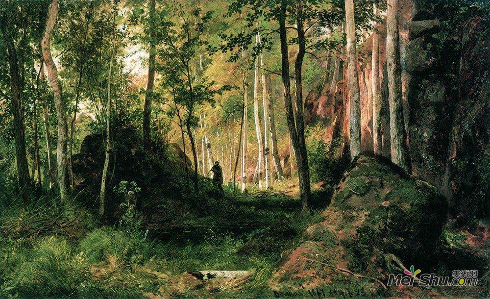 伊万·希什金(Ivan Shishkin)高清作品《猎人的风景。瓦拉姆岛》
