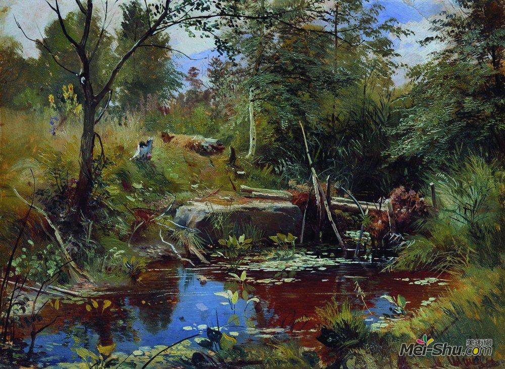 伊万·希什金(Ivan Shishkin)高清作品《桥梁景观》