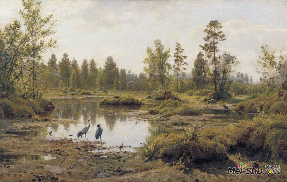伊万·希什金(Ivan Shishkin)高清作品《沼泽。波利西亚》