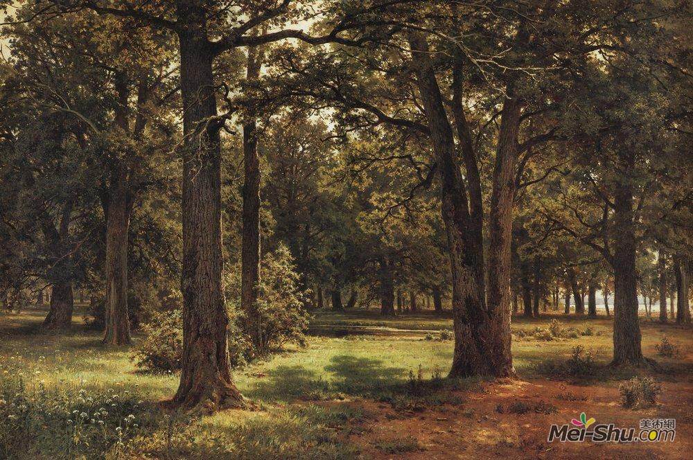 伊万·希什金(Ivan Shishkin)高清作品《谢斯特罗列茨克彼得大帝橡树》