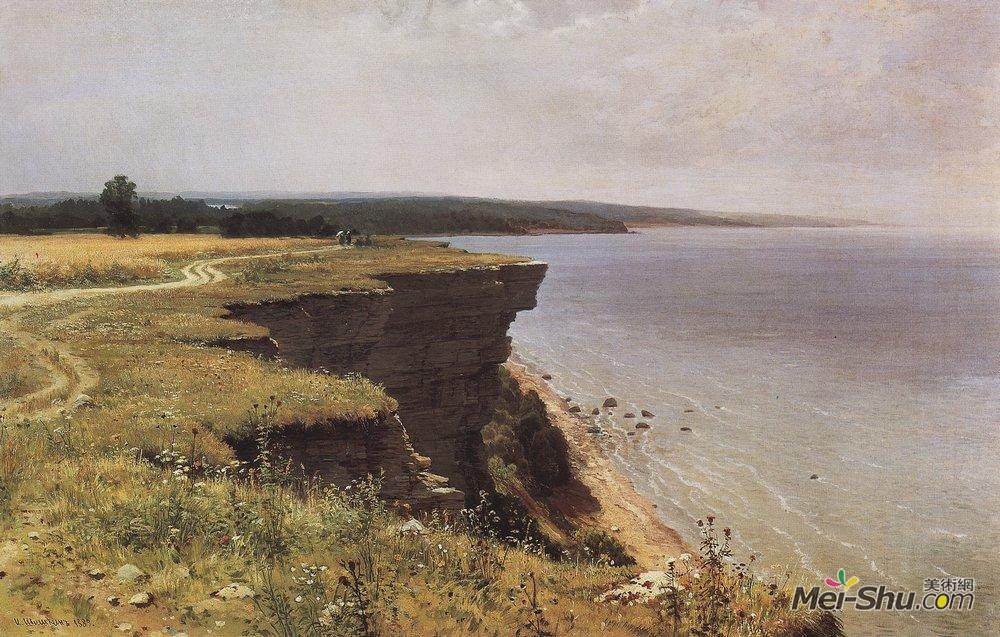 伊万·希什金(Ivan Shishkin)高清作品《在芬兰湾的岸边。纳尔瓦附近的乌德里亚斯》