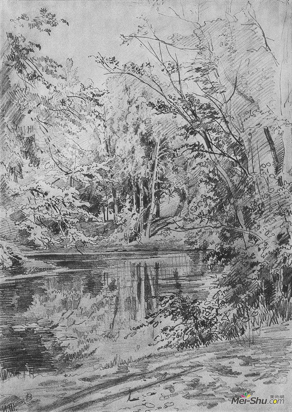 伊万·希什金(Ivan Shishkin)高清作品《池塘》
