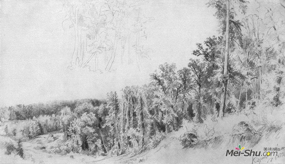 伊万·希什金(Ivan Shishkin)高清作品《Ravine in Kozlovka-Zaseka》