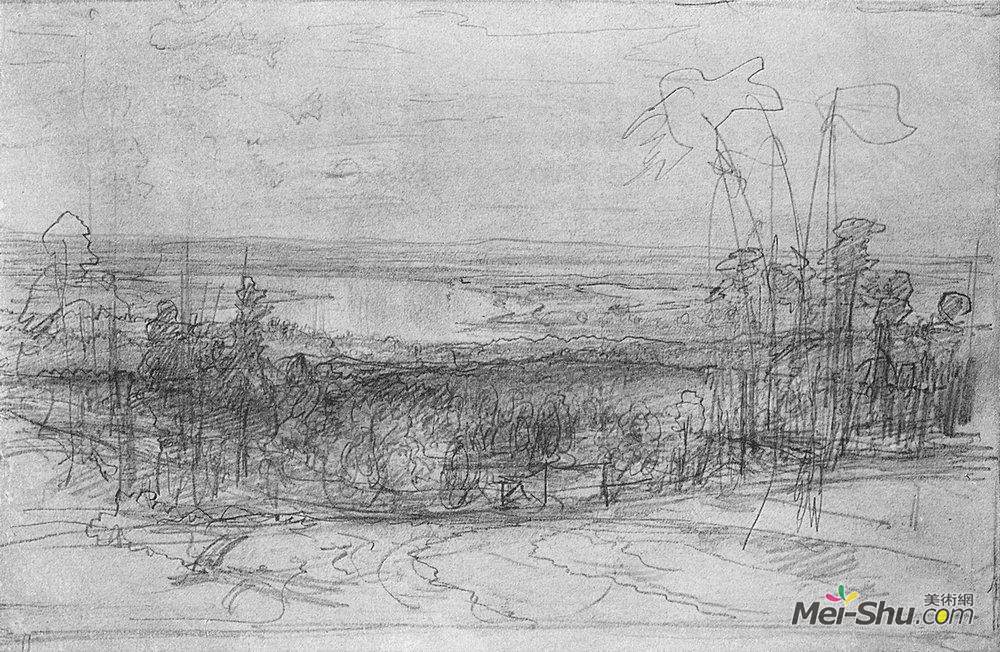 伊万·希什金(Ivan Shishkin)高清作品《河水泛滥，如大海》