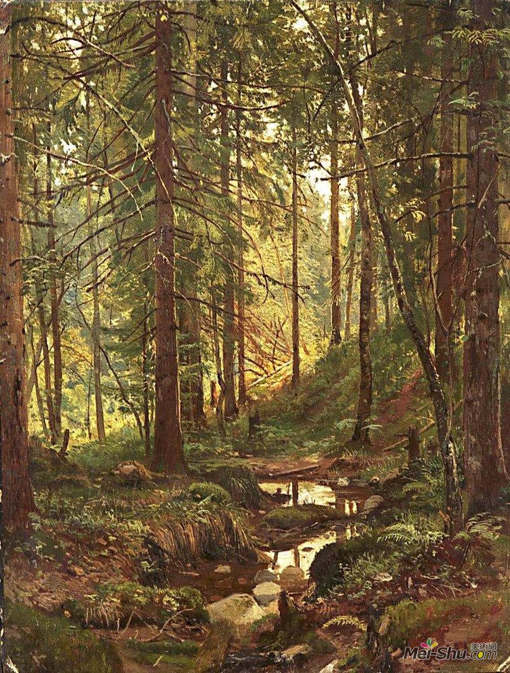 伊万·希什金(Ivan Shishkin)高清作品《森林坡道流》