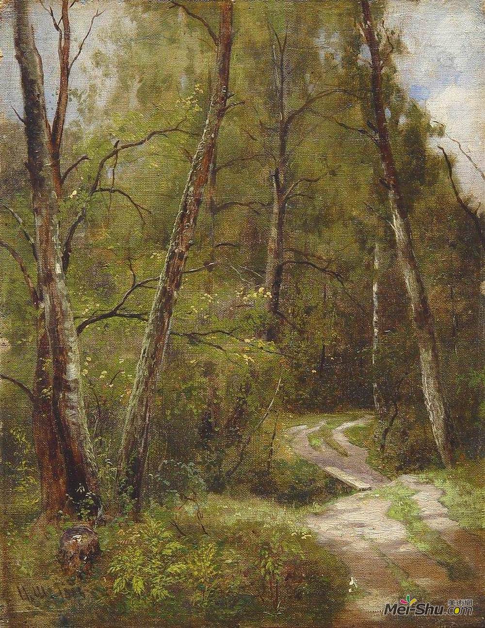 伊万·希什金(Ivan Shishkin)高清作品《森林中的小径》