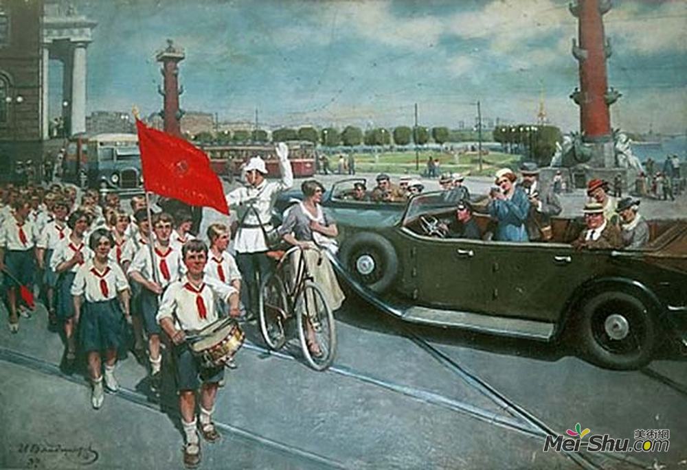 伊凡·弗拉基米洛夫(Ivan Vladimirov)高清作品《列宁格勒的外国人》
