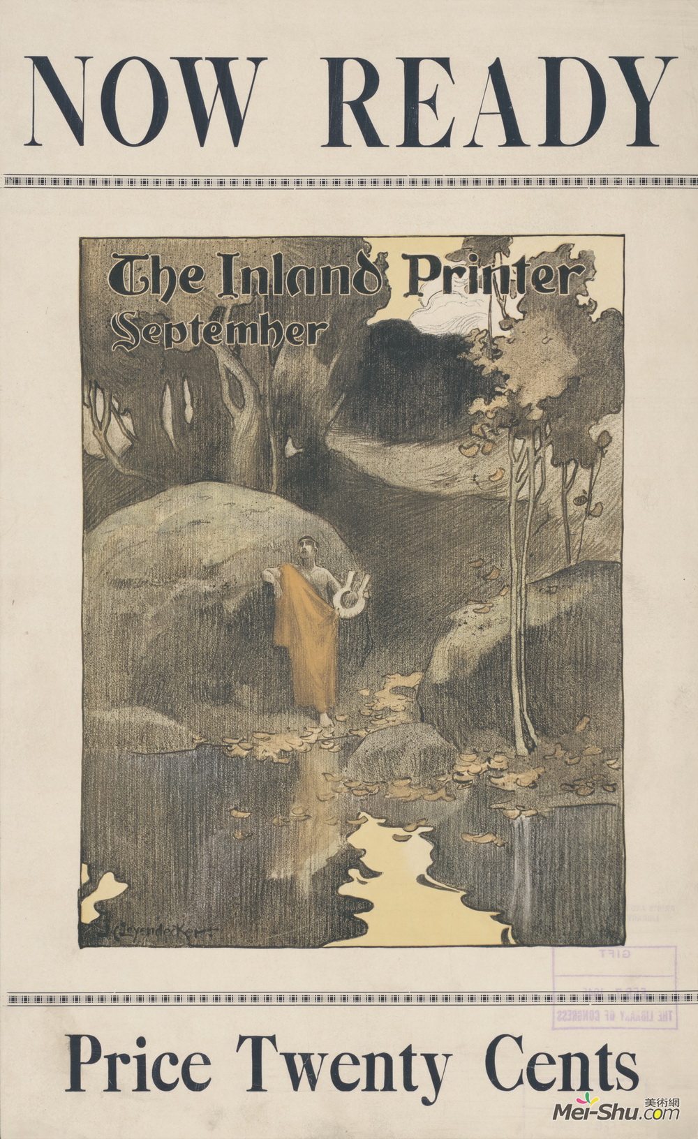 莱恩德克尔(J. C. Leyendecker)高清作品《内陆印刷厂1896年9月发行海报》