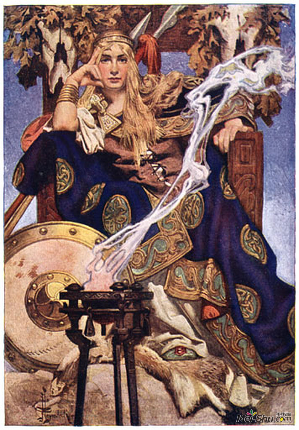莱恩德克尔(J. C. Leyendecker)高清作品《梅耶夫女王》