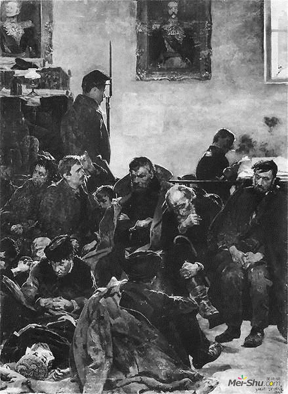 杰西克马尔塞夫斯基(Jacek Malczewski)高清作品《在舞台上（西伯利亚人）》