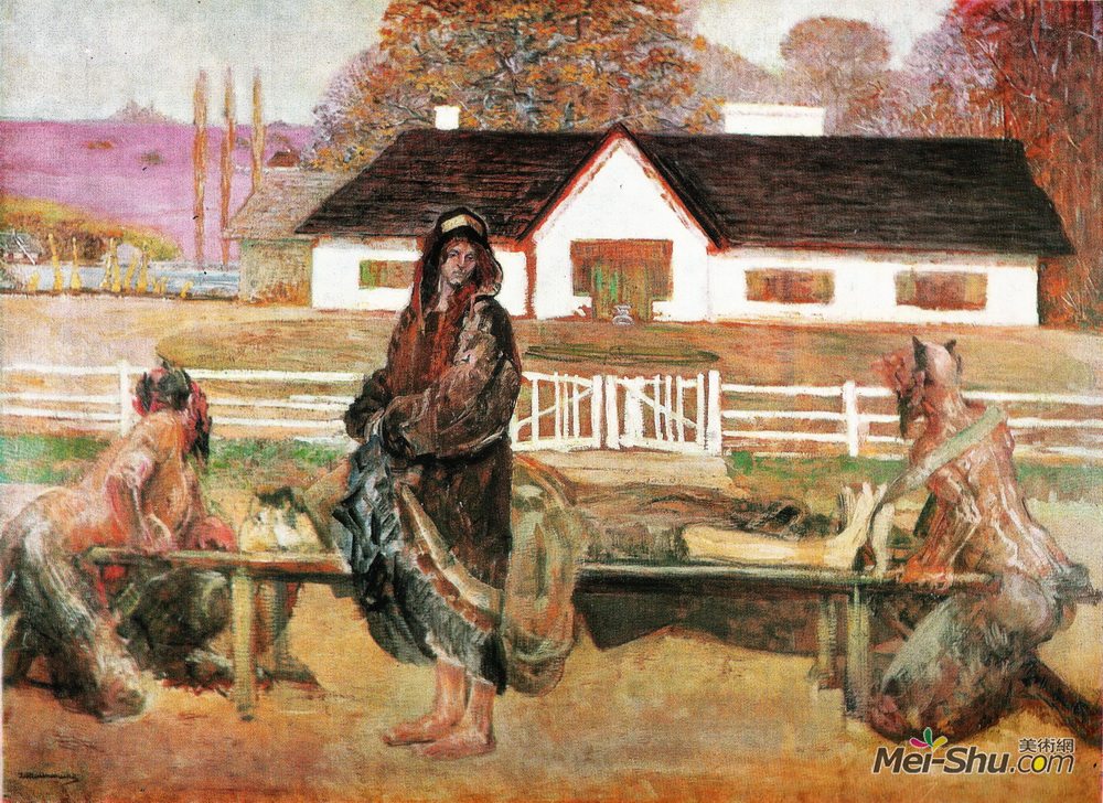 杰西克马尔塞夫斯基(Jacek Malczewski)高清作品《回到故乡（从西伯利亚回来）》