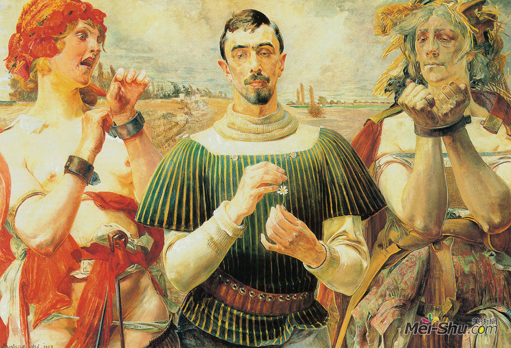 杰西克马尔塞夫斯基(Jacek Malczewski)高清作品《Portrait of Aleksander Wielopolski》