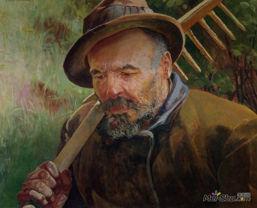 杰西克马尔塞夫斯基(Jacek Malczewski)高清作品《从田里回来》