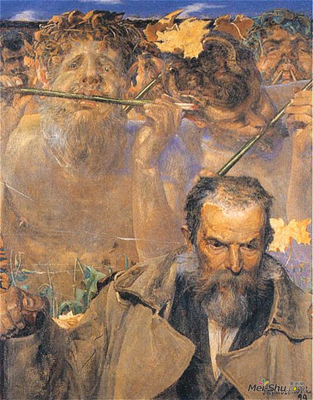 杰西克马尔塞夫斯基(Jacek Malczewski)高清作品《一首歌的故事（亚当·阿斯尼克的肖像）》