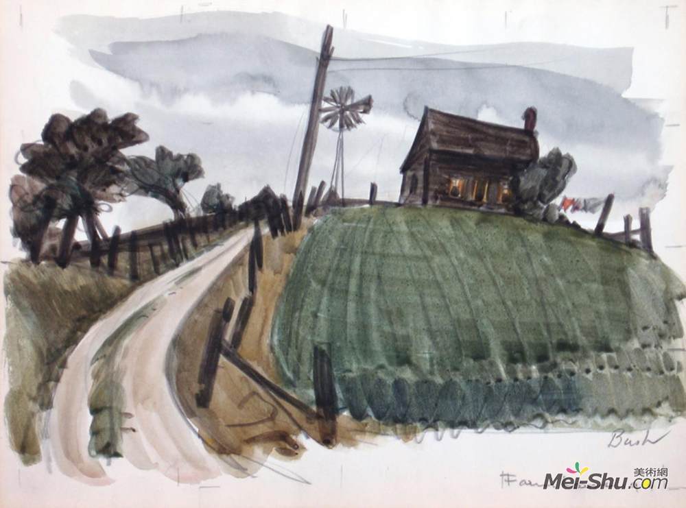 杰克·布什(Jack Bush)高清作品《农家院》