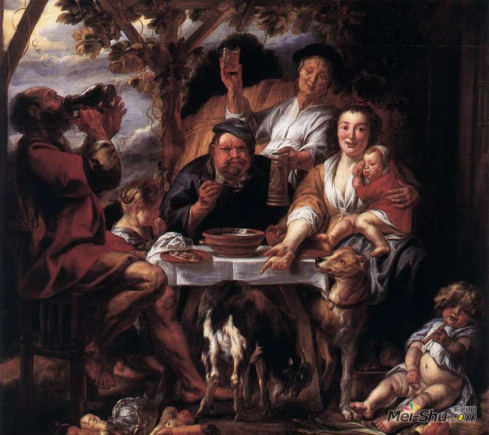 雅各布布·乔登斯(Jacob Jordaens)高清作品《吃人》