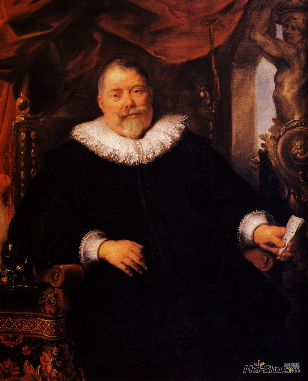 雅各布布·乔登斯(Jacob Jordaens)高清作品《Portrait of Johan Wierts》