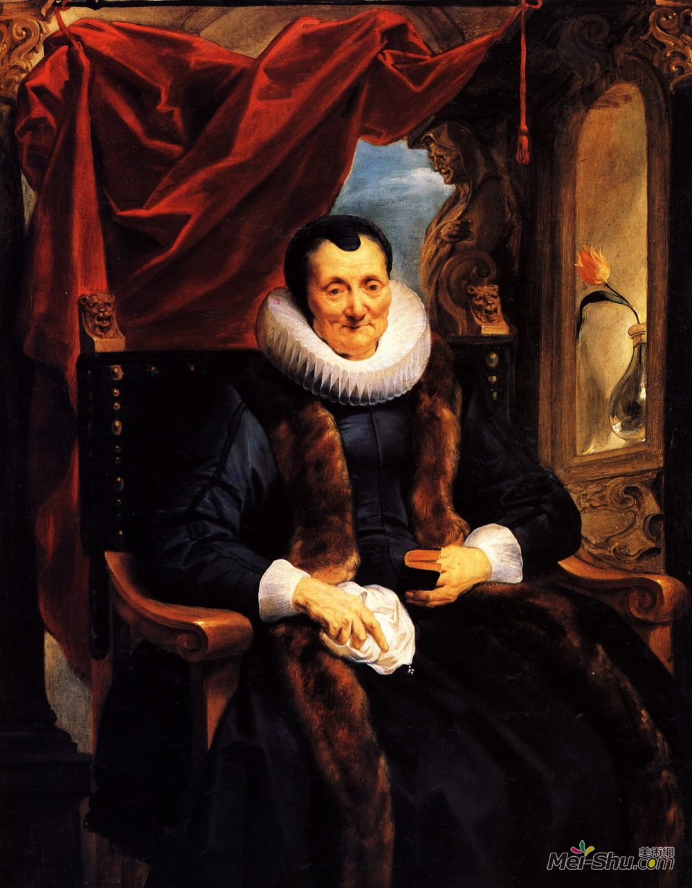 雅各布布·乔登斯(Jacob Jordaens)高清作品《Portrait of Magdalena de Cuyper》