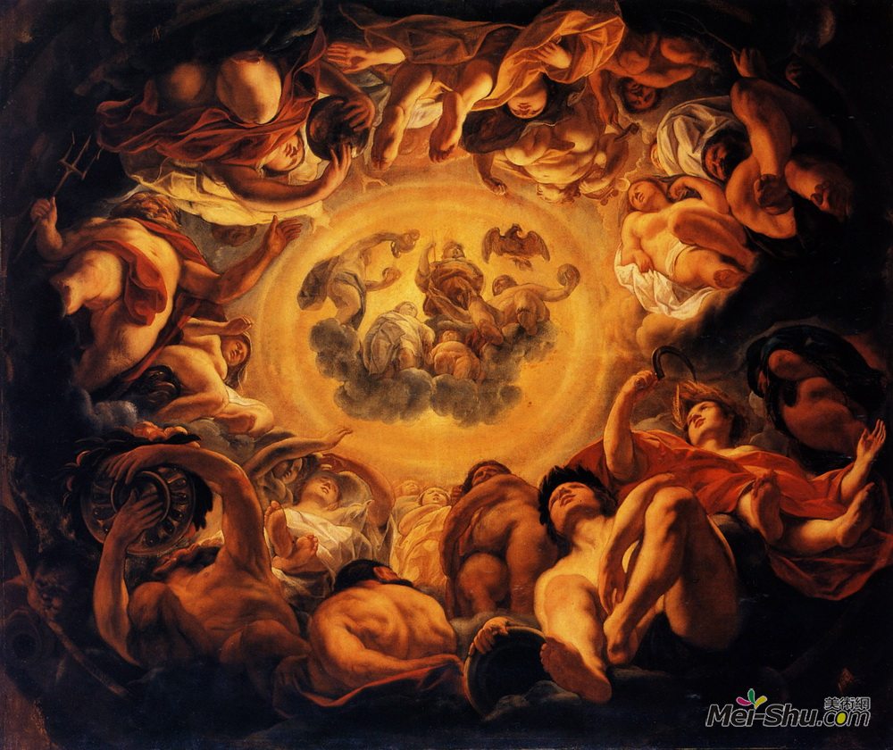 雅各布布·乔登斯(Jacob Jordaens)高清作品《奥林匹斯山上的灵魂》