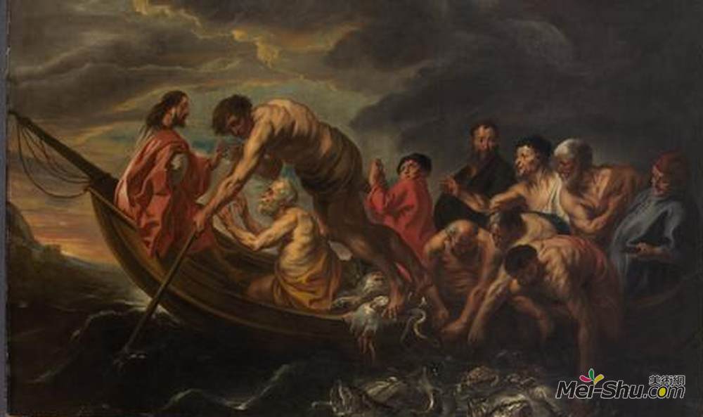 雅各布布·乔登斯(Jacob Jordaens)高清作品《神奇的鱼》