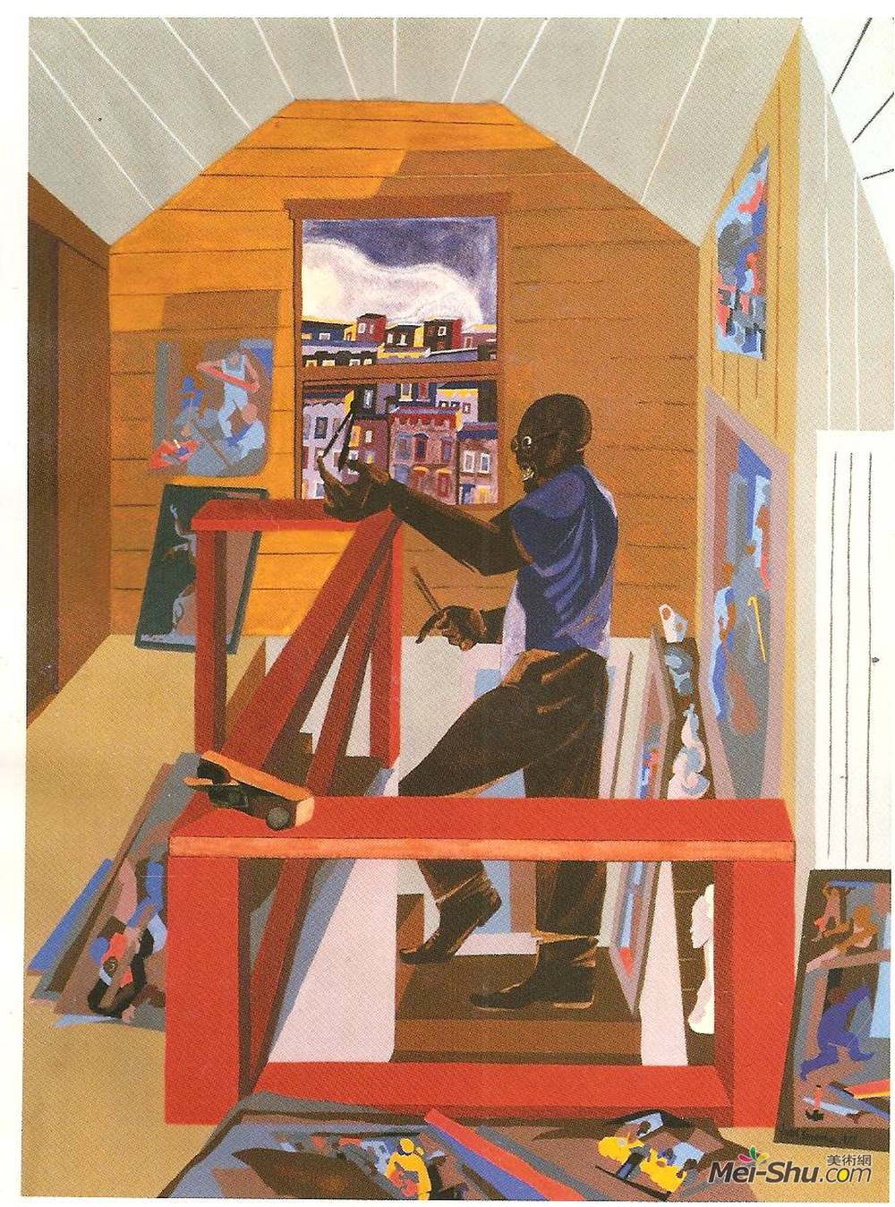 雅各布布·劳伦斯(Jacob Lawrence)高清作品《演播室》