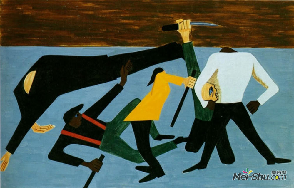 雅各布布·劳伦斯(Jacob Lawrence)高清作品《黑人的迁移，第52小组》