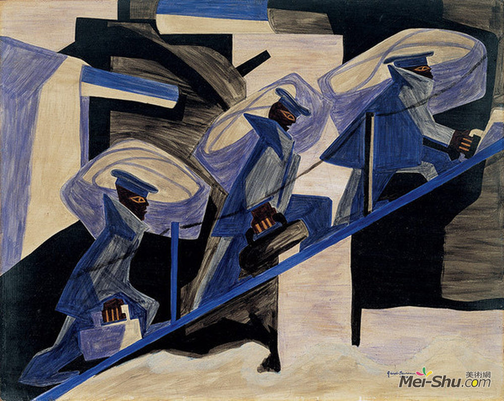 雅各布布·劳伦斯(Jacob Lawrence)高清作品《系列：一个是巡逻》