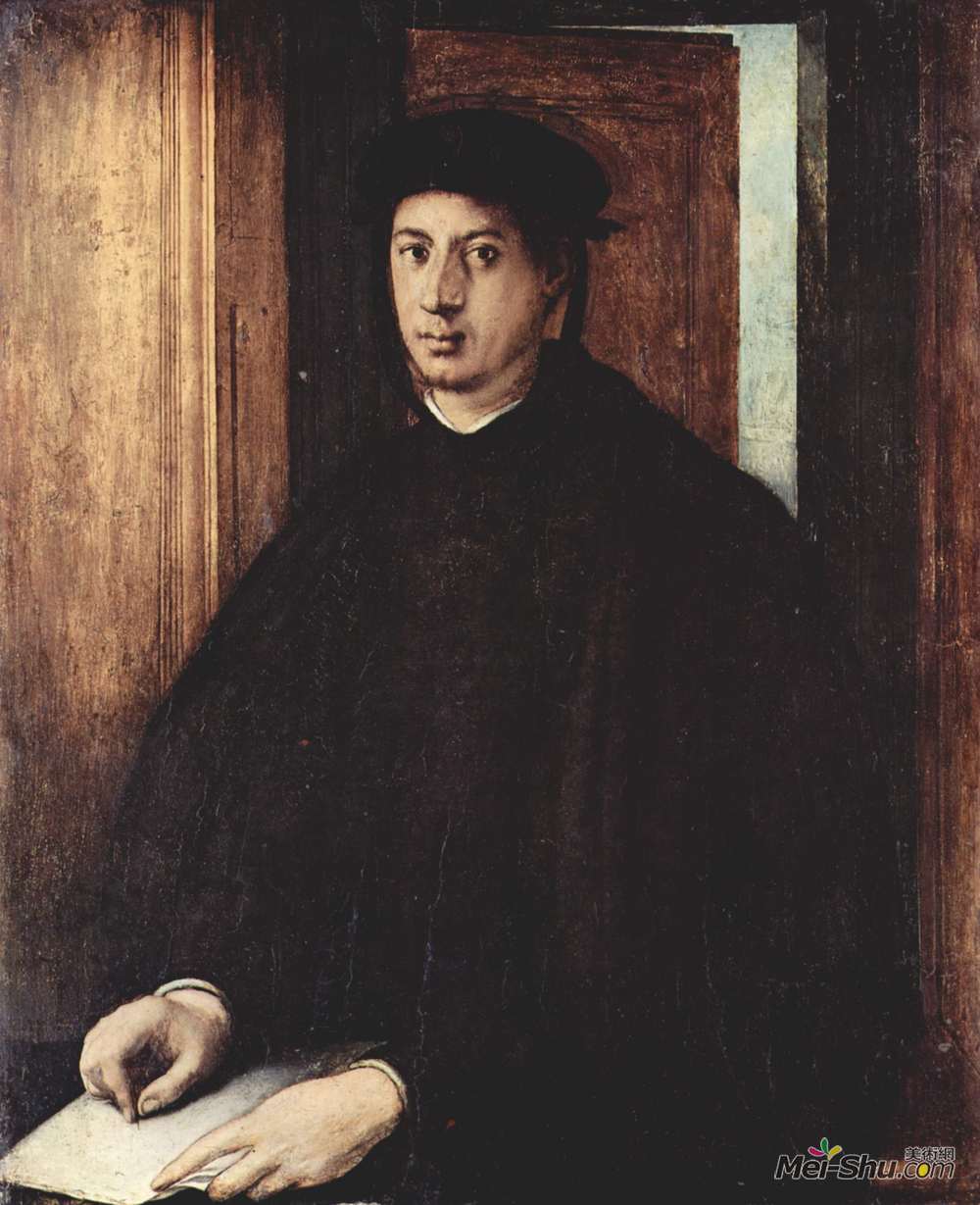 雅各布布·达·蓬托尔莫(Jacopo Pontormo)高清作品《Portrait of Alessandro de' Medici》