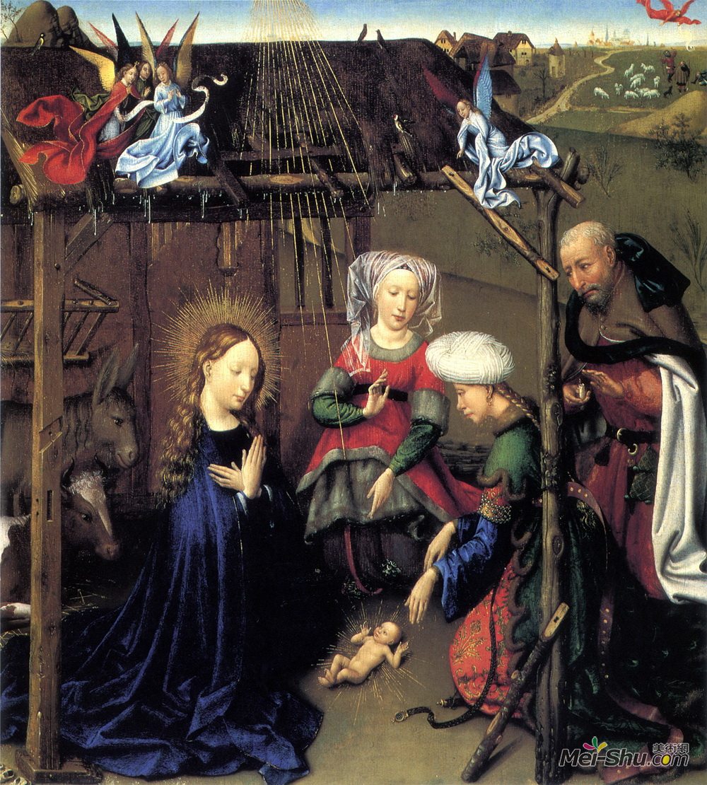 《耶稣诞生》雅克·戴斯(jacques daret)高清作品欣赏