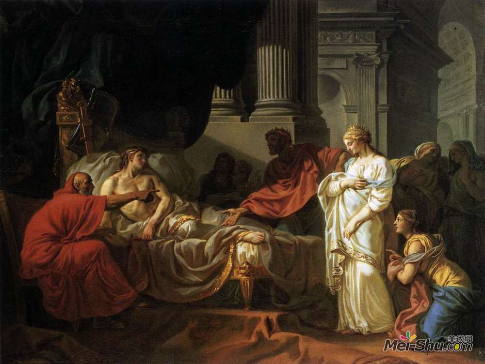 雅克-路易·大卫(Jacques-Louis David)高清作品《Antiochus和Stratonice》