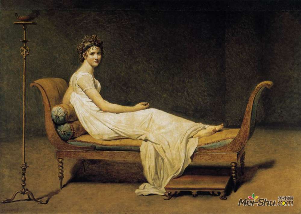 雅克-路易·大卫(Jacques-Louis David)高清作品《瑞卡米耶夫人》