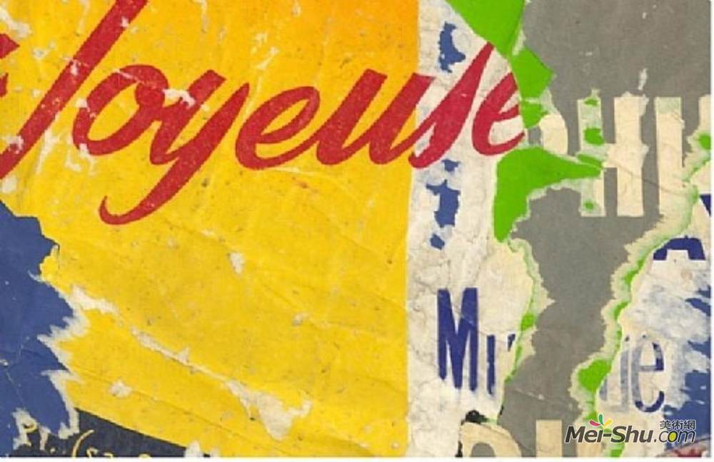 雅克·维勒特莱(Jacques Villeglé)高清作品《Rue Villaret de Joyeuse (s&érie Disques Phillips) -》