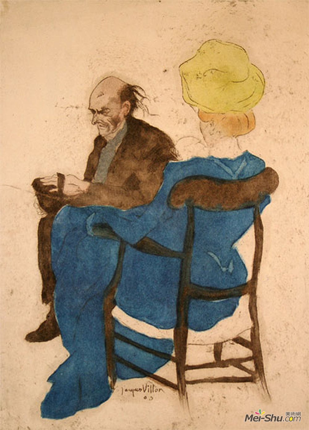 雅克·维隆(Jacques Villon)高清作品《笔笔闪光鞋》