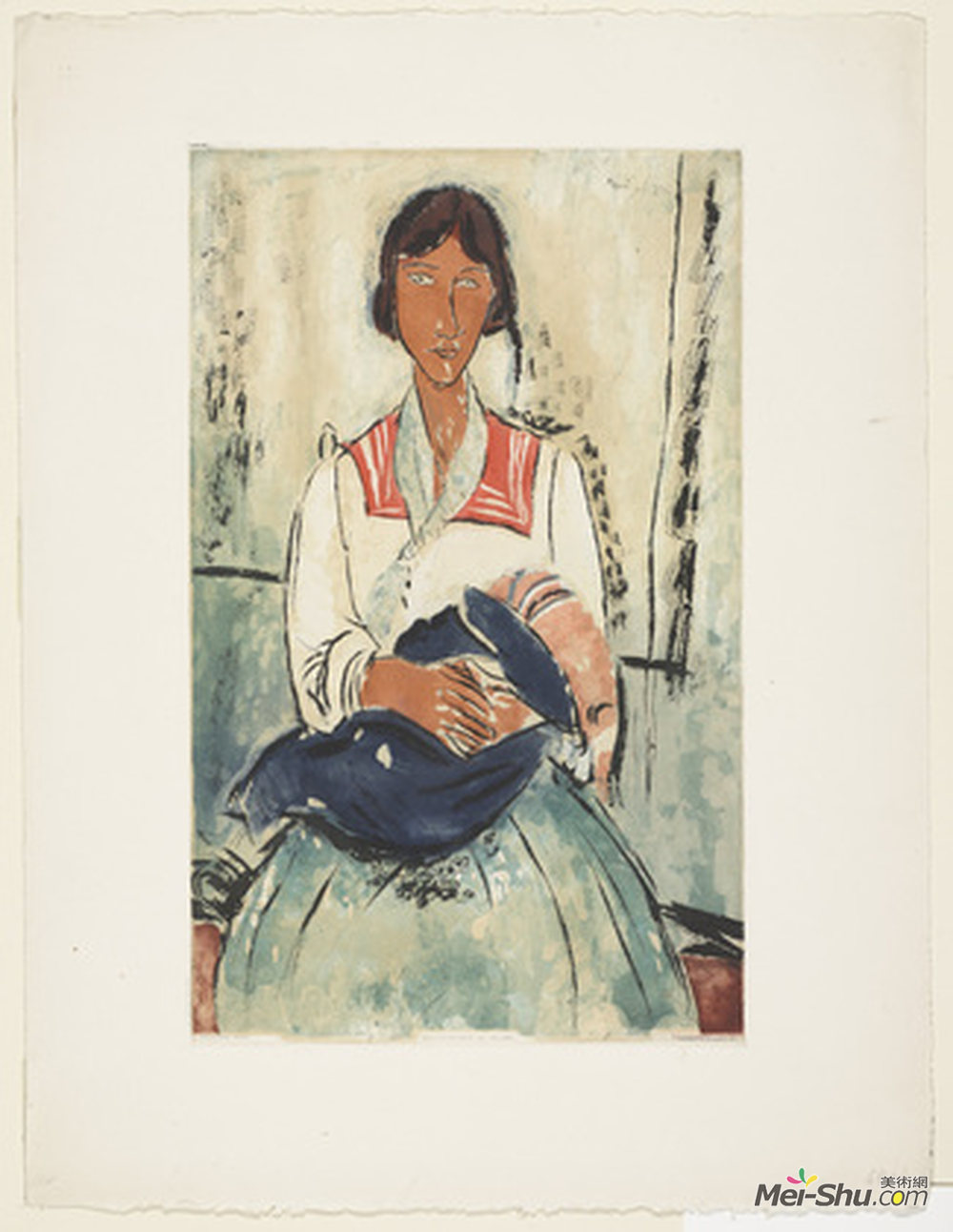 雅克·维隆(Jacques Villon)高清作品《在莫迪利亚尼之后》