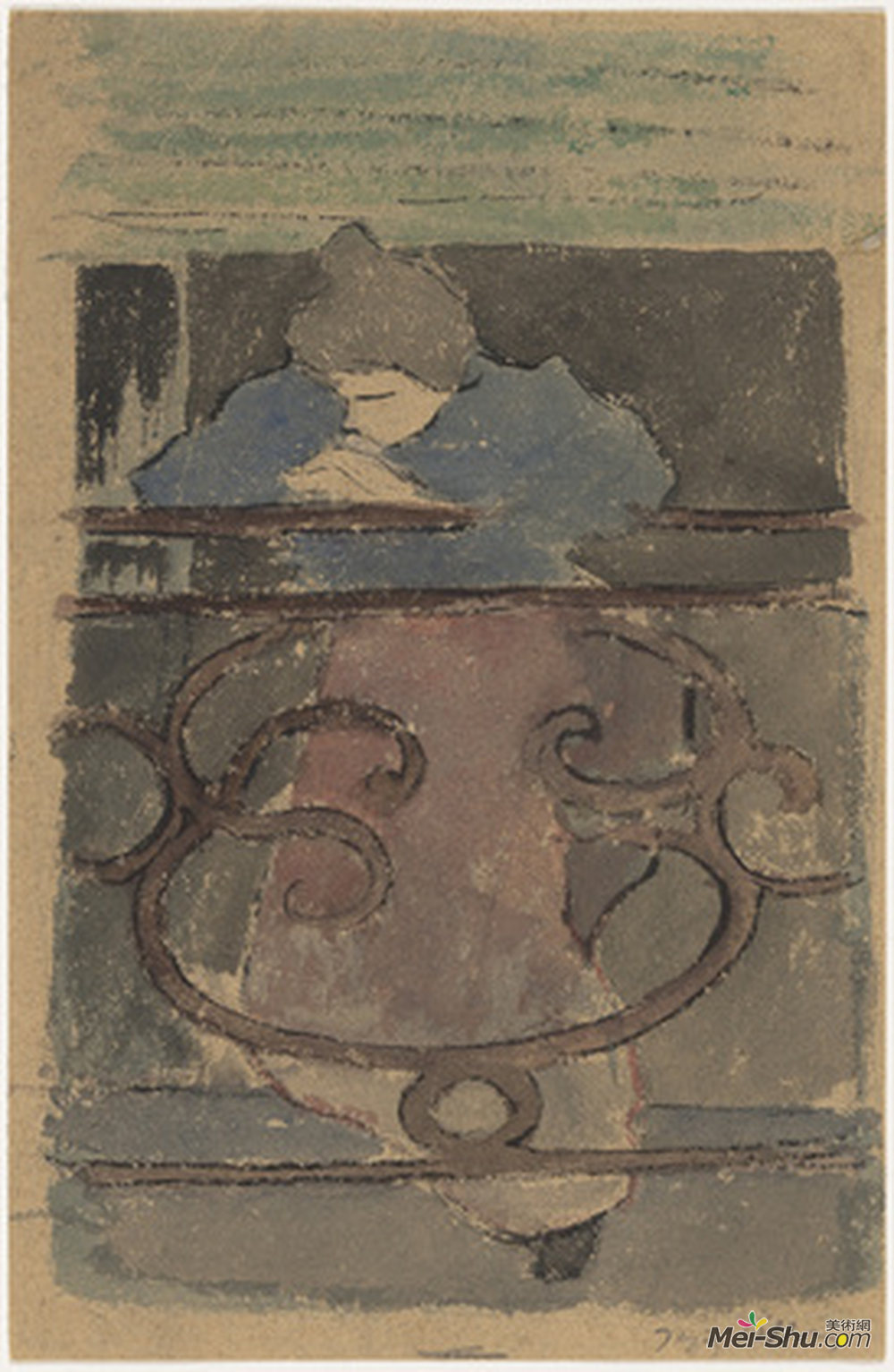 雅克·维隆(Jacques Villon)高清作品《阳台上的红外线》