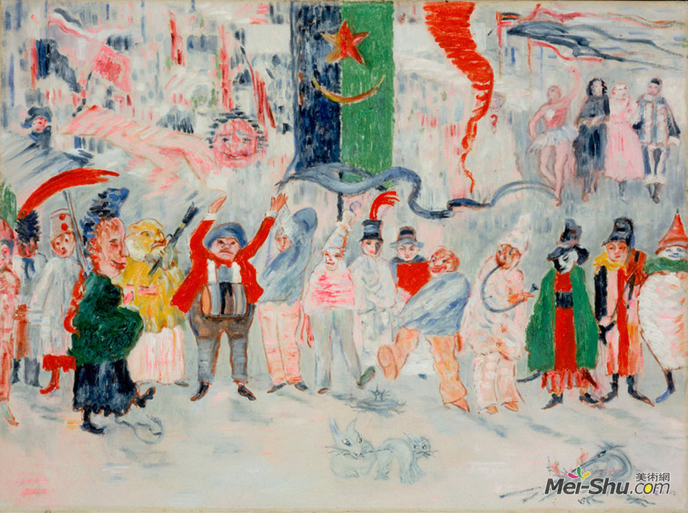 詹姆斯·恩索尔(James Ensor)高清作品《佛兰德狂欢节》