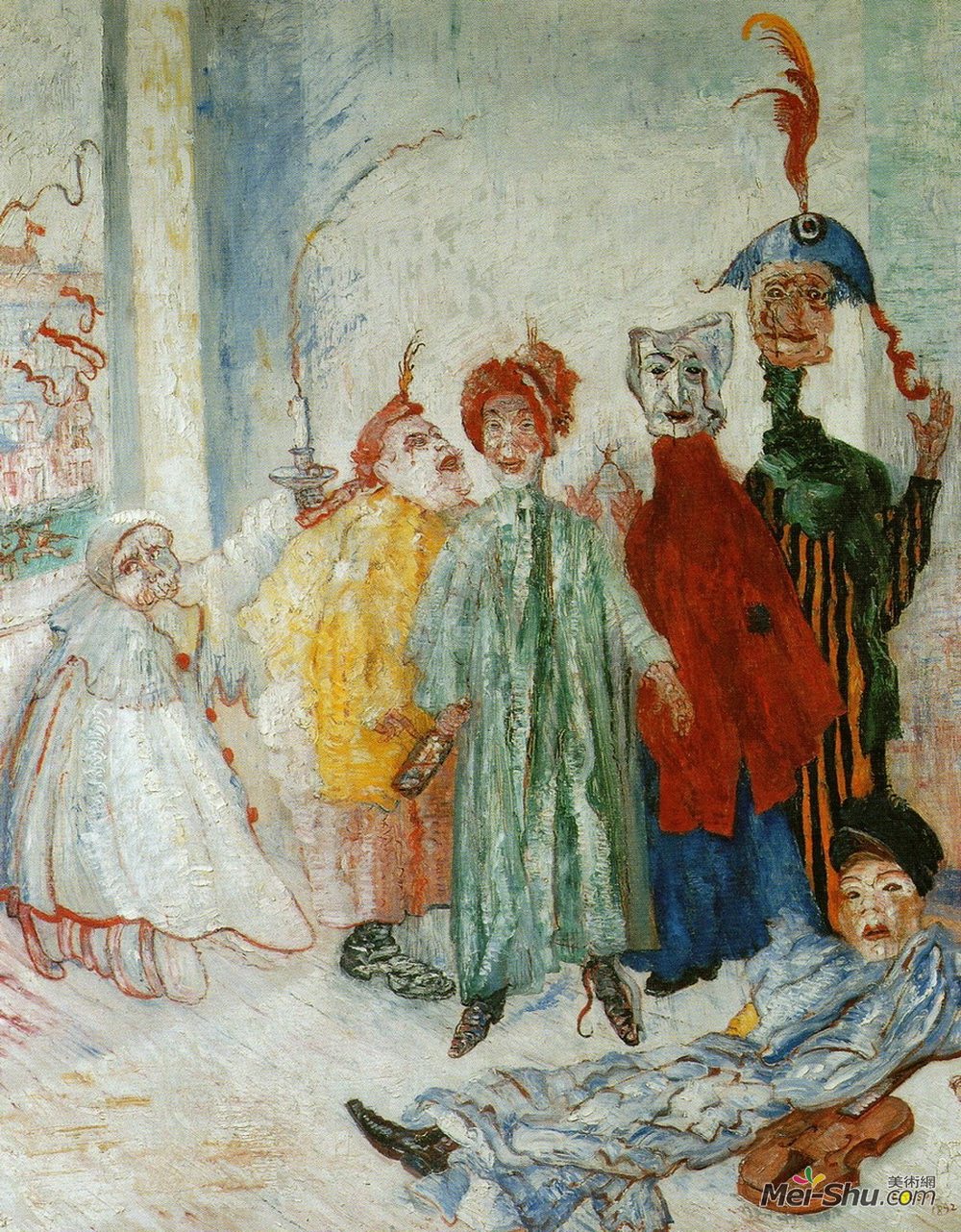 詹姆斯·恩索尔(James Ensor)高清作品《奇异睫毛膏》
