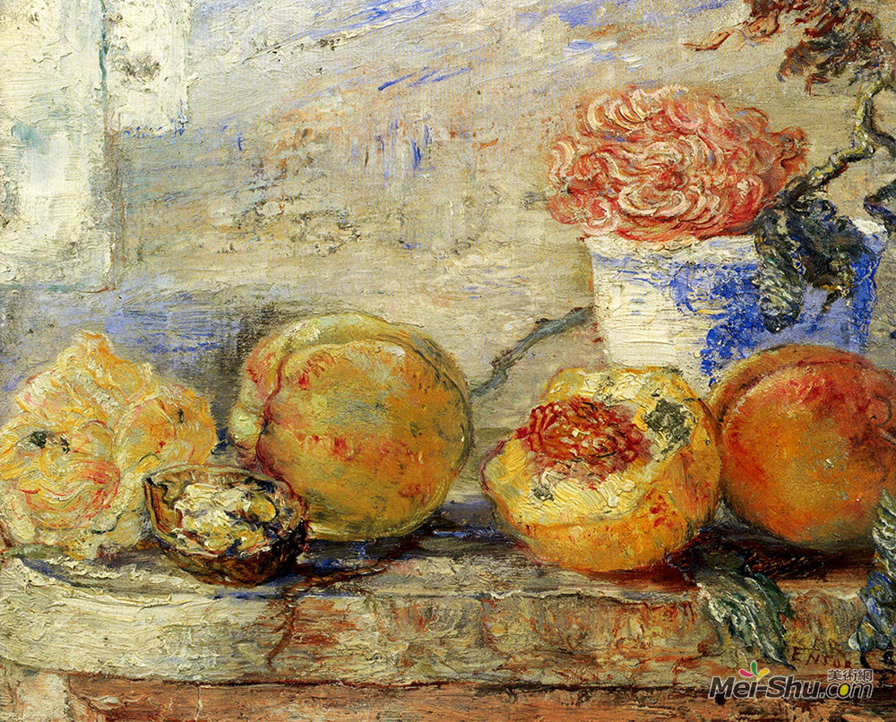 詹姆斯·恩索尔(James Ensor)高清作品《桃子》