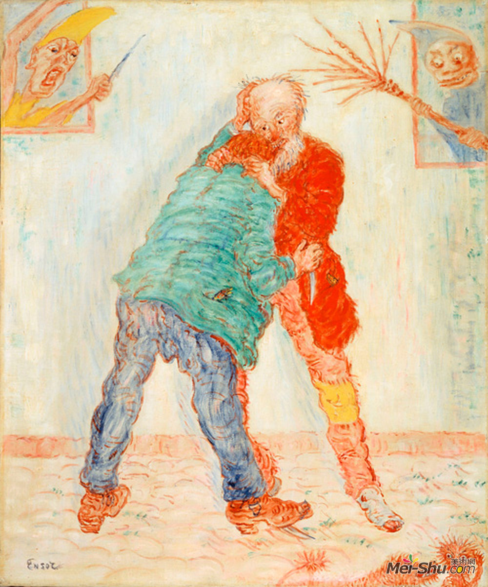 詹姆斯·恩索尔(James Ensor)高清作品《战斗》