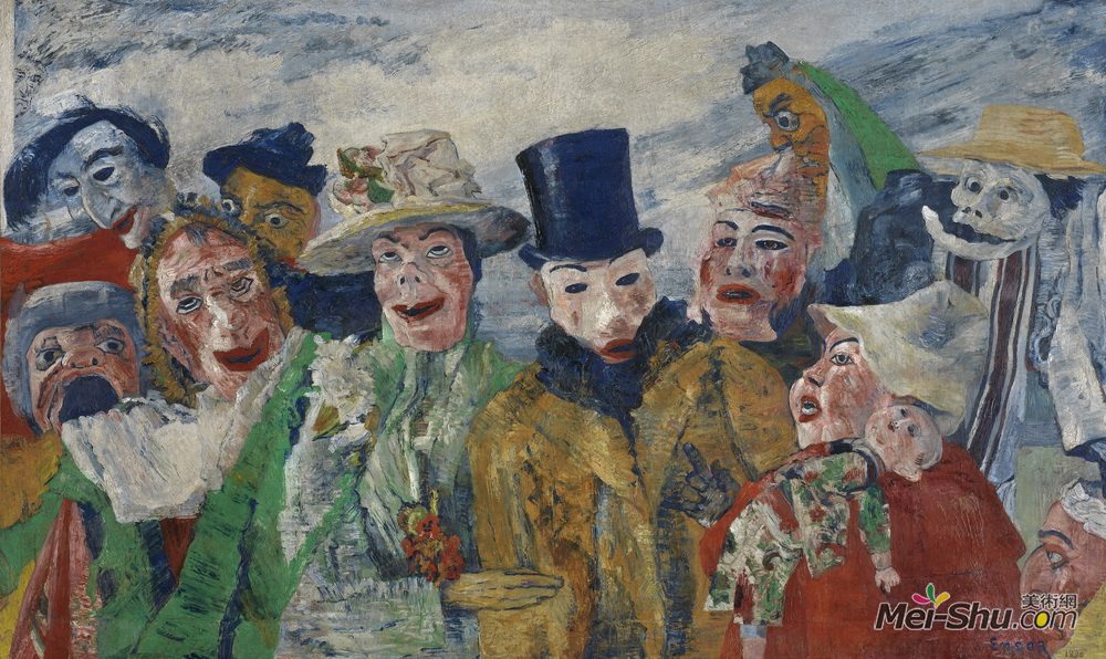 詹姆斯·恩索尔(James Ensor)高清作品《阴谋》