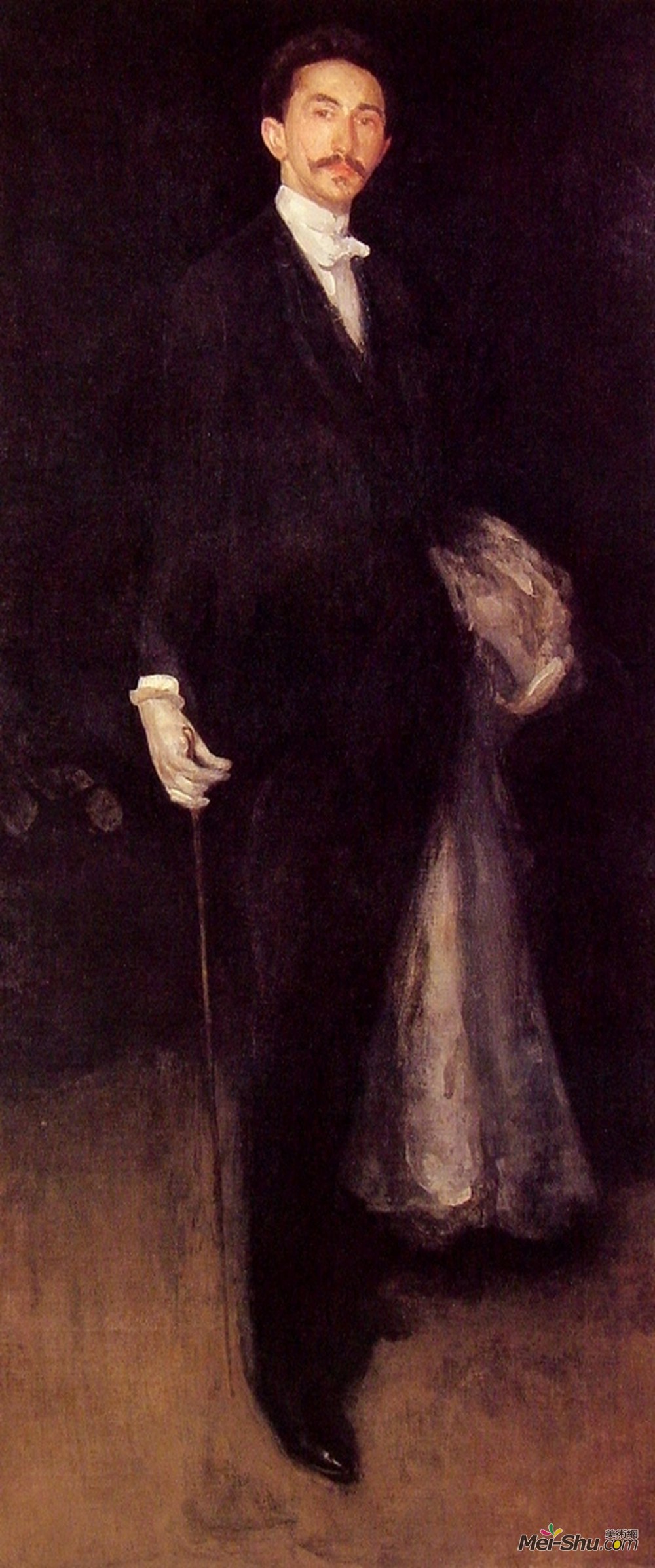 詹姆斯·阿博特·麦克尼尔·惠斯勒(James McNeill Whistler)高清作品《黑色与金色的排列》