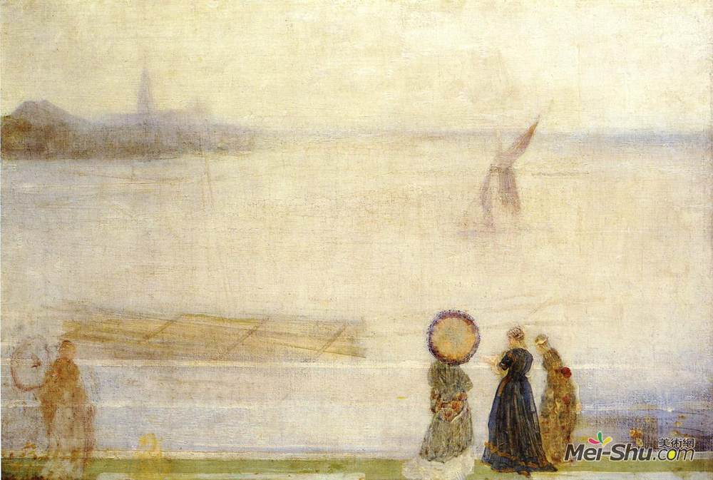 詹姆斯·阿博特·麦克尼尔·惠斯勒(James McNeill Whistler)高清作品《Battersea Reach from Lindsey Houses》