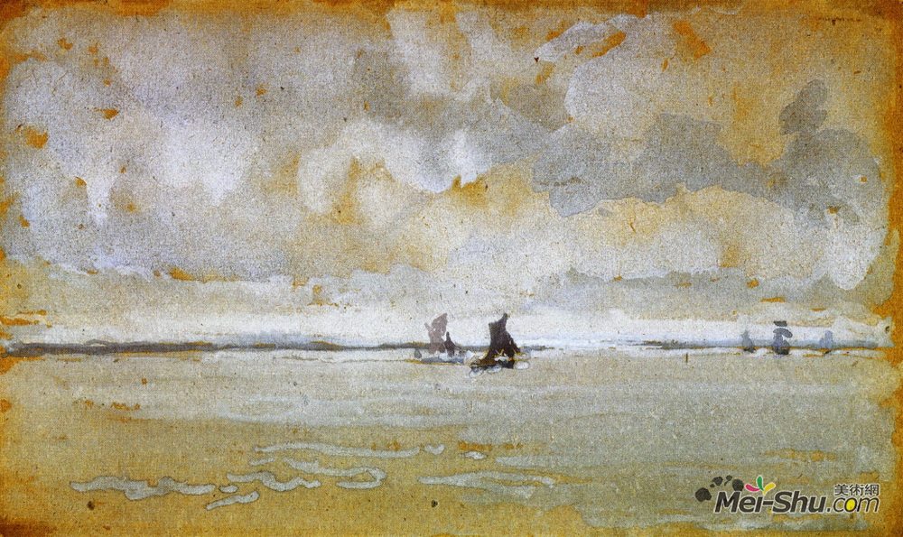 詹姆斯·阿博特·麦克尼尔·惠斯勒(James McNeill Whistler)高清作品《泰晤士河的灰色音符口》