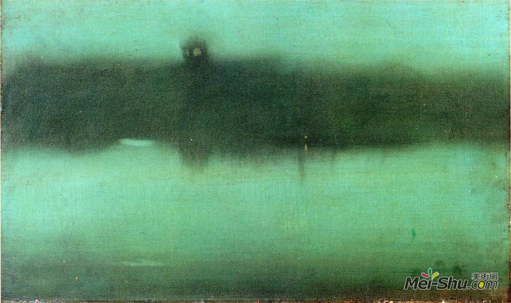詹姆斯·阿博特·麦克尼尔·惠斯勒(James McNeill Whistler)高清作品《Nocturne Grey and Silver》