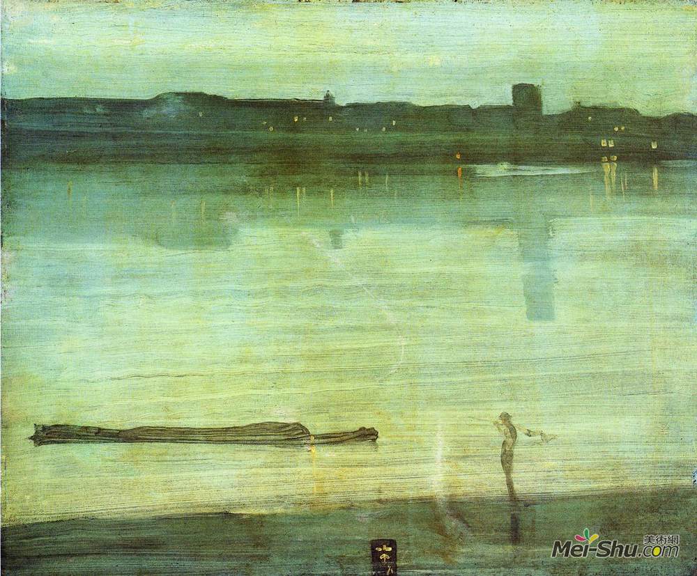 詹姆斯·阿博特·麦克尼尔·惠斯勒(James McNeill Whistler)高清作品《蓝色与格林的魔腾》