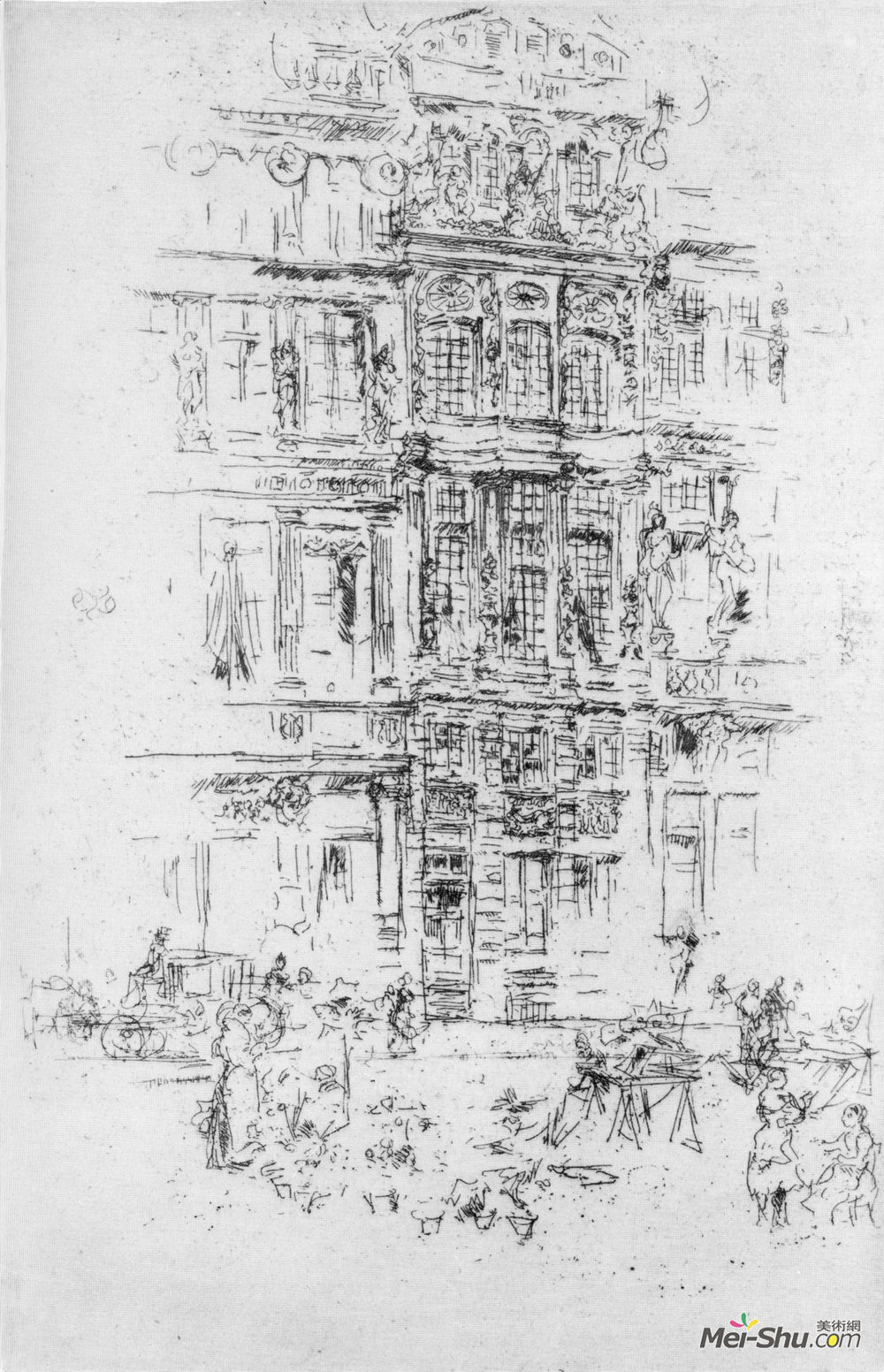 詹姆斯·阿博特·麦克尼尔·惠斯勒(James McNeill Whistler)高清作品《布鲁塞尔宫殿》