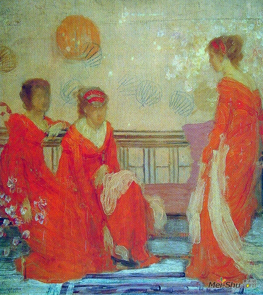 詹姆斯·阿博特·麦克尼尔·惠斯勒(James McNeill Whistler)高清作品《红色与布莱克》