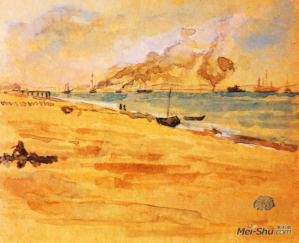 詹姆斯·阿博特·麦克尼尔·惠斯勒(James McNeill Whistler)高清作品《河口研究》