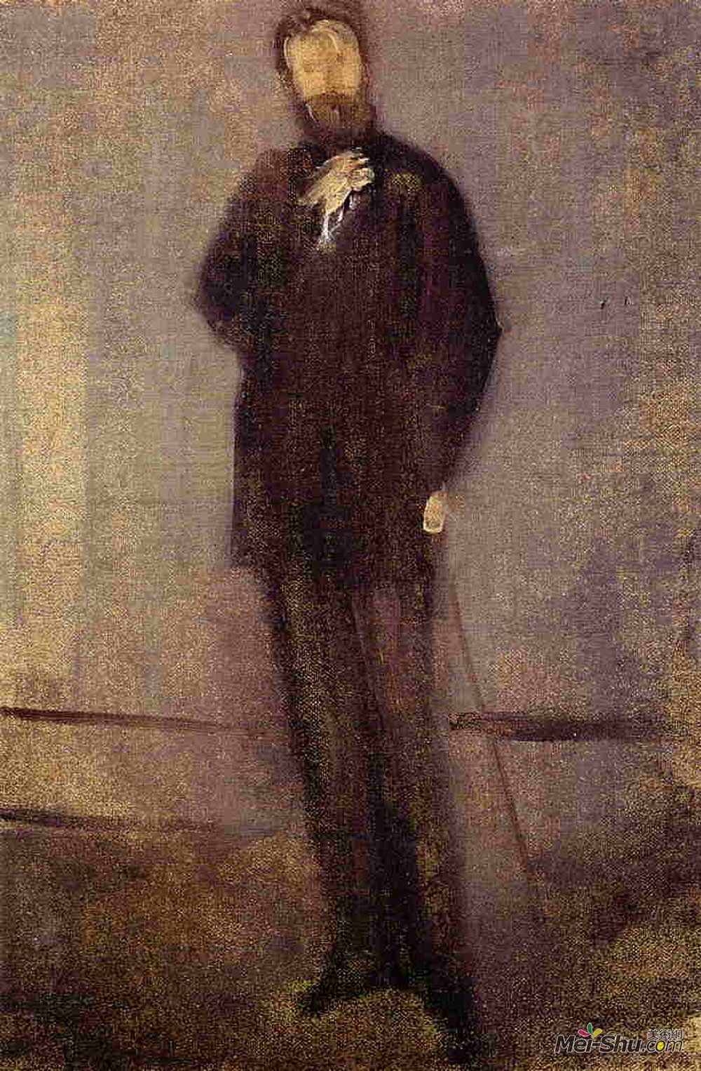 詹姆斯·阿博特·麦克尼尔·惠斯勒(James McNeill Whistler)高清作品《Study for the Portrait of F. R. Leyland》